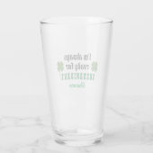 Shenanigans Funny St. Patrick's Day Beer Pint Glas (Rückseite)