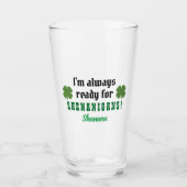 Shenanigans Funny St. Patrick's Day Beer Pint Glas (Vorderseite)