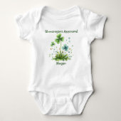 Shenanigans genehmigt Kleeblatt St. Patricks Day Baby Strampler (Vorderseite)