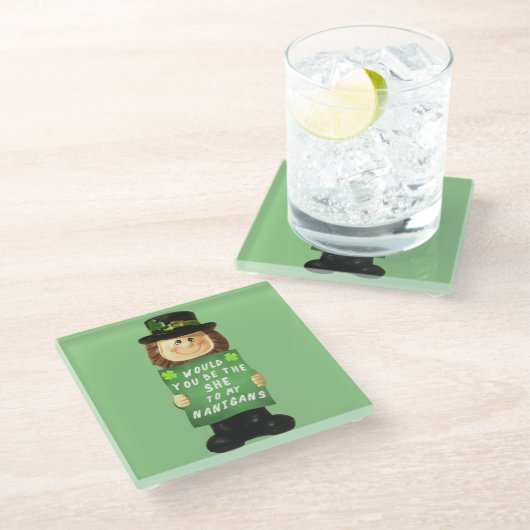 Shenanigans Glasuntersetzer (Schrägansicht)