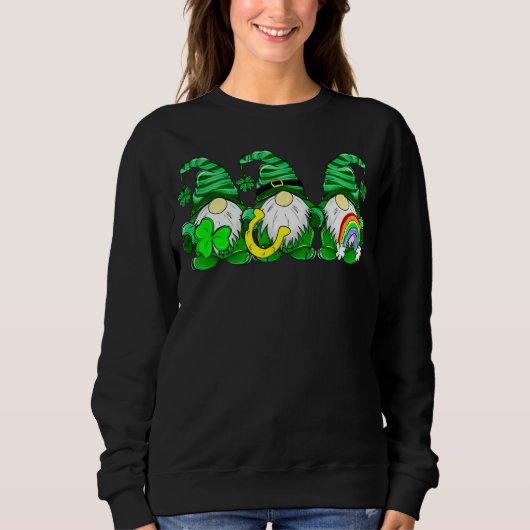 Shenanigans Gnomies St Patrick S Day Niedlich Gnom Sweatshirt (Vorderseite)