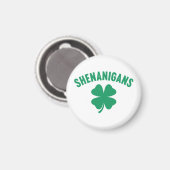 Shenanigans Kleeblatt St. Patrick's Day Retro Magnet (Vorderseite/Rückseite)