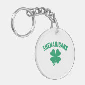 Shenanigans Kleeblatt St. Patrick's Day Retro Schlüsselanhänger (Vorderseite links)