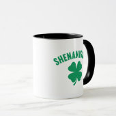 Shenanigans Kleeblatt St. Patrick's Day Retro Tasse (VorderseiteRechts)