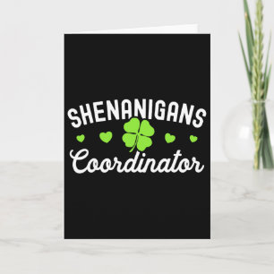 Shenanigans Koordinator Frohen St. Patrick's Day T Karte