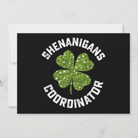 Shenanigans-Koordinator Funny St Patrick's Day Einladung (Vorderseite)