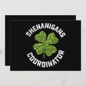 Shenanigans-Koordinator Funny St Patrick's Day Einladung (Vorne/Hinten)
