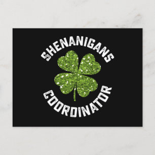Shenanigans-Koordinator Funny St Patrick's Day Postkarte