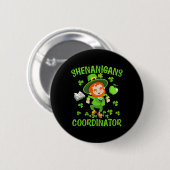Shenanigans-Koordinator Funny Teacher St Patrick's Button (Vorne & Hinten)