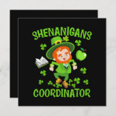 Shenanigans-Koordinator Funny Teacher St Patrick's Einladung (Vorne/Hinten)