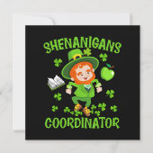 Shenanigans-Koordinator Funny Teacher St Patrick's Einladung (Vorderseite)