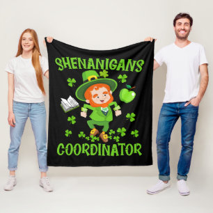 Shenanigans-Koordinator Funny Teacher St Patrick's Fleecedecke