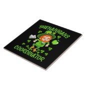 Shenanigans-Koordinator Funny Teacher St Patrick's Fliese (Seite)
