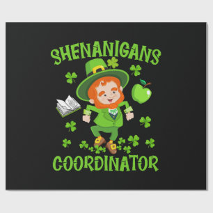 Shenanigans-Koordinator Funny Teacher St Patrick's Geschenkpapier