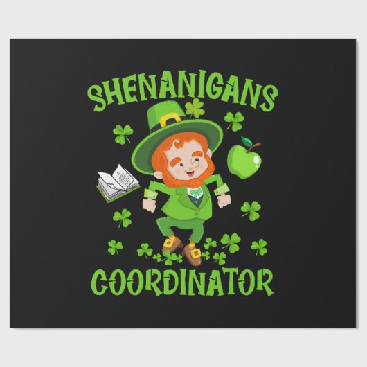 Shenanigans-Koordinator Funny Teacher St Patrick's Geschenkpapier (Flach)
