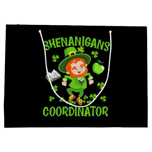 Shenanigans-Koordinator Funny Teacher St Patrick's Große Geschenktüte (Rückseite)