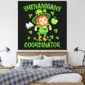 Shenanigans-Koordinator Funny Teacher St Patrick's Leinwanddruck (Insitu (Schlafzimmer))