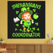 Shenanigans-Koordinator Funny Teacher St Patrick's Leinwanddruck (Insitu (Wohnzimmer))