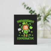 Shenanigans-Koordinator Funny Teacher St Patrick's RSVP Karte (Stehend Vorderseite)