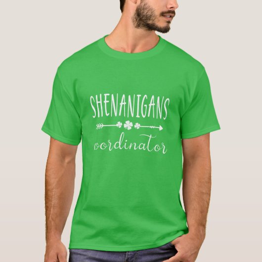 Shenanigans-Koordinator Funny Teacher St Patrick's T-Shirt (Vorderseite)