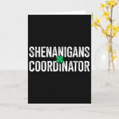 Shenanigans-Koordinator für lustigen St. Patricks  Karte (Gelbe Blume)