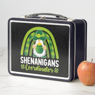 Shenanigans-Koordinator-Gnome St. Patrick's Day Metall Brotdose