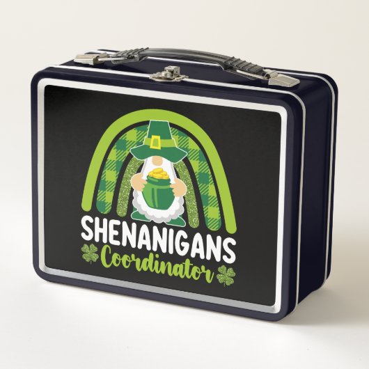 Shenanigans-Koordinator Gnomes St Patrick's Day Metall Brotdose (Vorderseite)