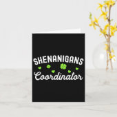 Shenanigans-Koordinator Happy St Patricks Day Teac Karte (Gelbe Blume)