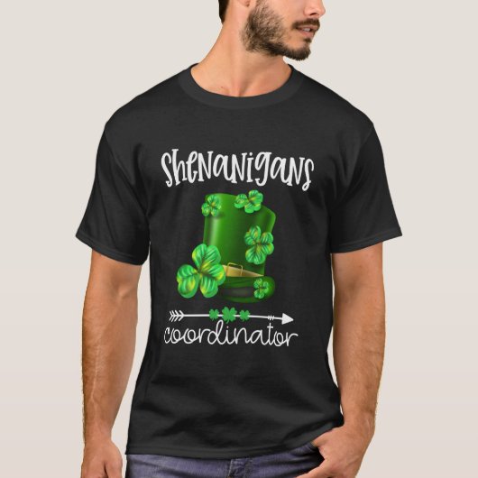 Shenanigans-Koordinator Lehrer St. Patrick's Day T-Shirt (Vorderseite)