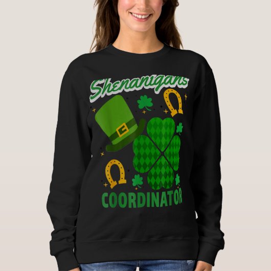 Shenanigans-Koordinator Leprechaun St Patrick S Da Sweatshirt (Vorderseite)