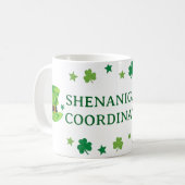 Shenanigans-Koordinator Lustiger St. Patrick's Day Kaffeetasse (Vorderseite Links)