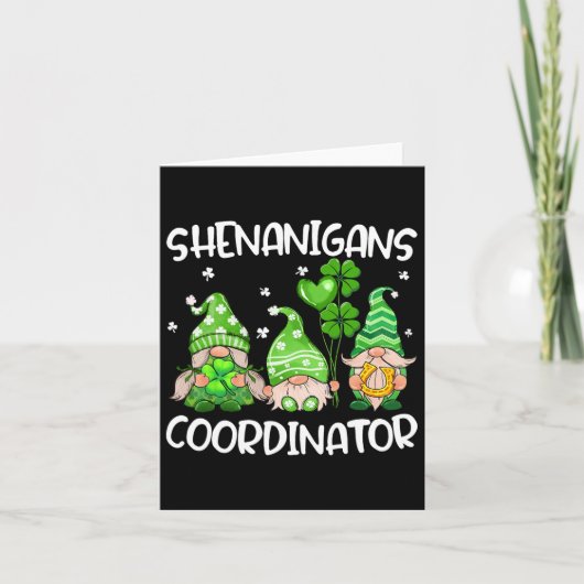 Shenanigans Koordinator Niedlich Gnomes Lehrer St Karte (Vorderseite)