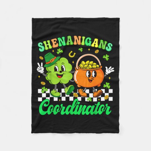 Shenanigans Koordinator Shamrock Lehrer St. Patric Fleecedecke (Vorderseite)