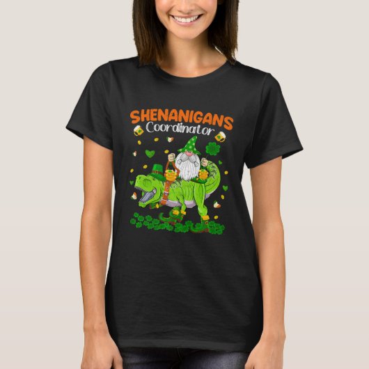 Shenanigans Koordinator St Patrick's Day Dinosaur T-Shirt (Vorderseite)