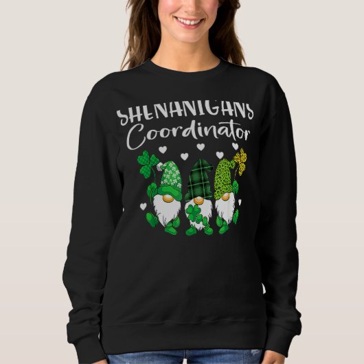 Shenanigans Koordinator St Patricks Day Gnomes Gre Sweatshirt (Vorderseite)