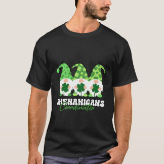 Shenanigans Koordinator St Patricks Day Gnomes Gre T-Shirt