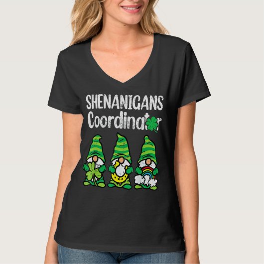 Shenanigans Koordinator St Patricks Day Gnomes Gre T-Shirt (Vorderseite)