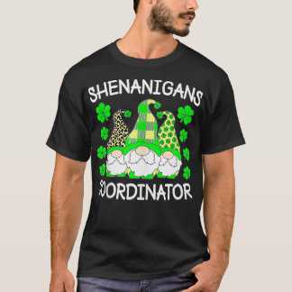 Shenanigans Koordinator St Patricks Day Green Gnom T-Shirt