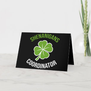 Shenanigans Koordinator St Patrick's Day Karte