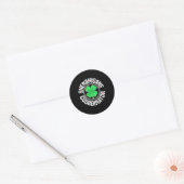 Shenanigans-Koordinator St Patricks Day Kleeblatt Runder Aufkleber (Umschlag)