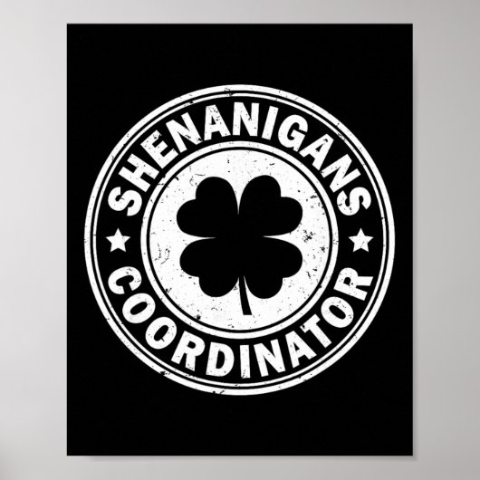 Shenanigans-Koordinator St. Patricks Day Shamrock Poster (Vorne)