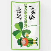Shenanigans Leprechaun Kleeblatt St Patrick's Day Banner (Vertikal)