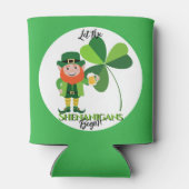 Shenanigans Leprechaun Kleeblatt St Patrick's Day Dosenkühler (Rückseite)