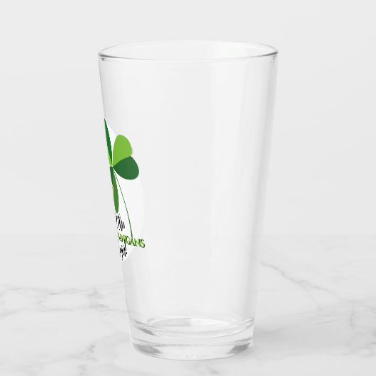 Shenanigans Leprechaun Kleeblatt St Patrick's Day Glas (Links)