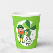 Shenanigans Leprechaun Kleeblatt St Patrick's Day Pappbecher (Vorderseite)