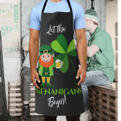 Shenanigans Leprechaun Kleeblatt St Patrick's Day Schürze