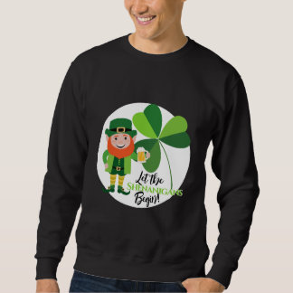 Shenanigans Leprechaun Shamrock St Patrick’s Day Sweatshirt