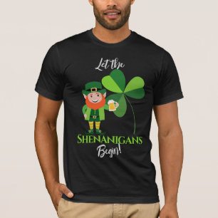 Shenanigans Leprechaun Shamrock St. Patrick’s Tag T-Shirt
