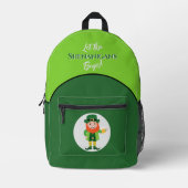 Shenanigans Leprechaun St Patrick’s Day Bedruckter Rucksack (Vorderseite)