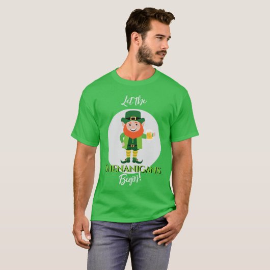 Shenanigans Leprechaun St Patrick's Day T-Shirt (Vorne ganz)
